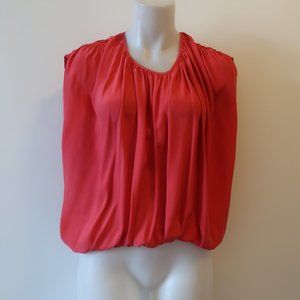 THE ADDISON STORY 100% SILK ORANGE BLOUSE SZ S*